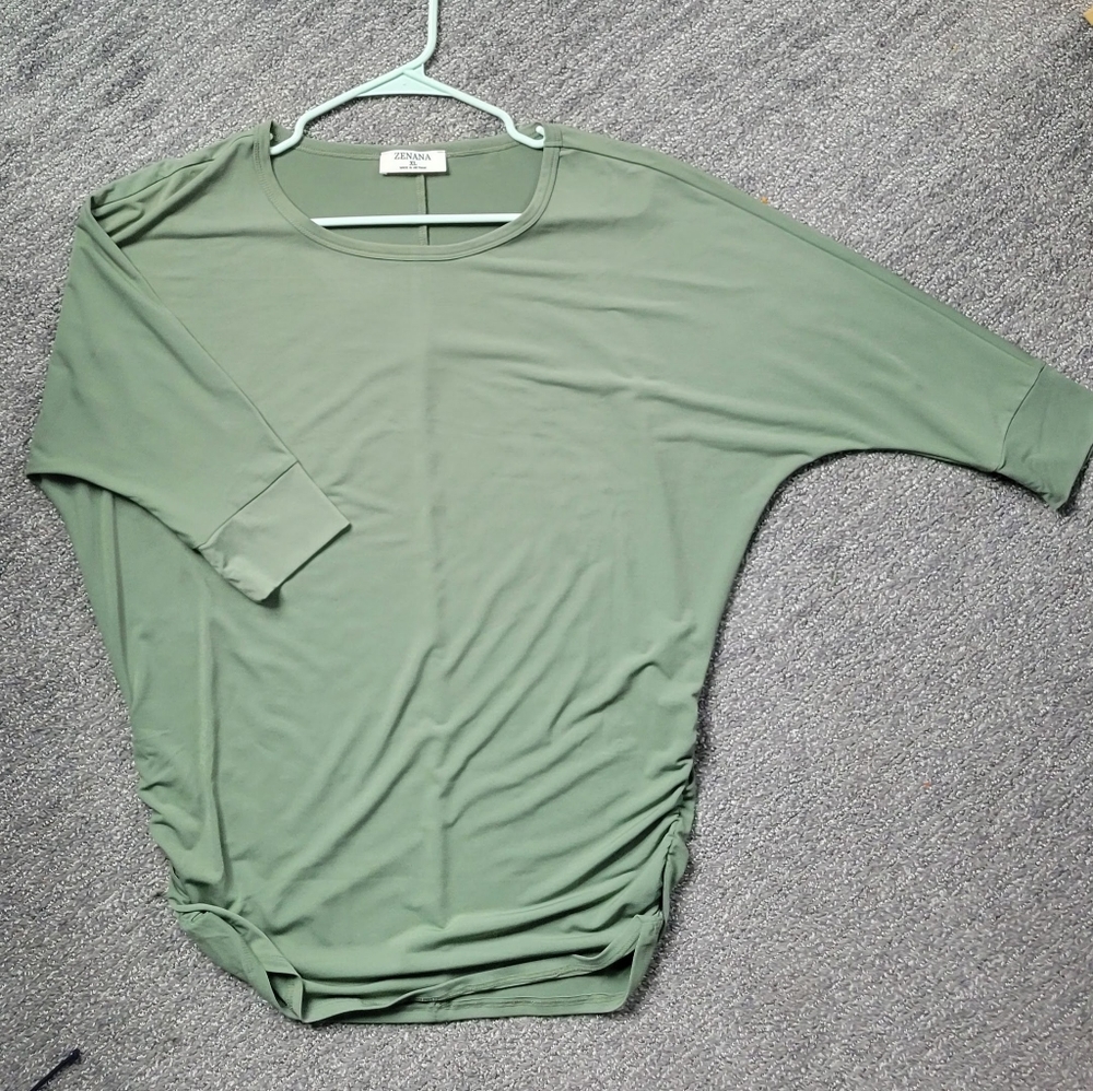 Long sleeve bathing dolman top zenana jenny boston